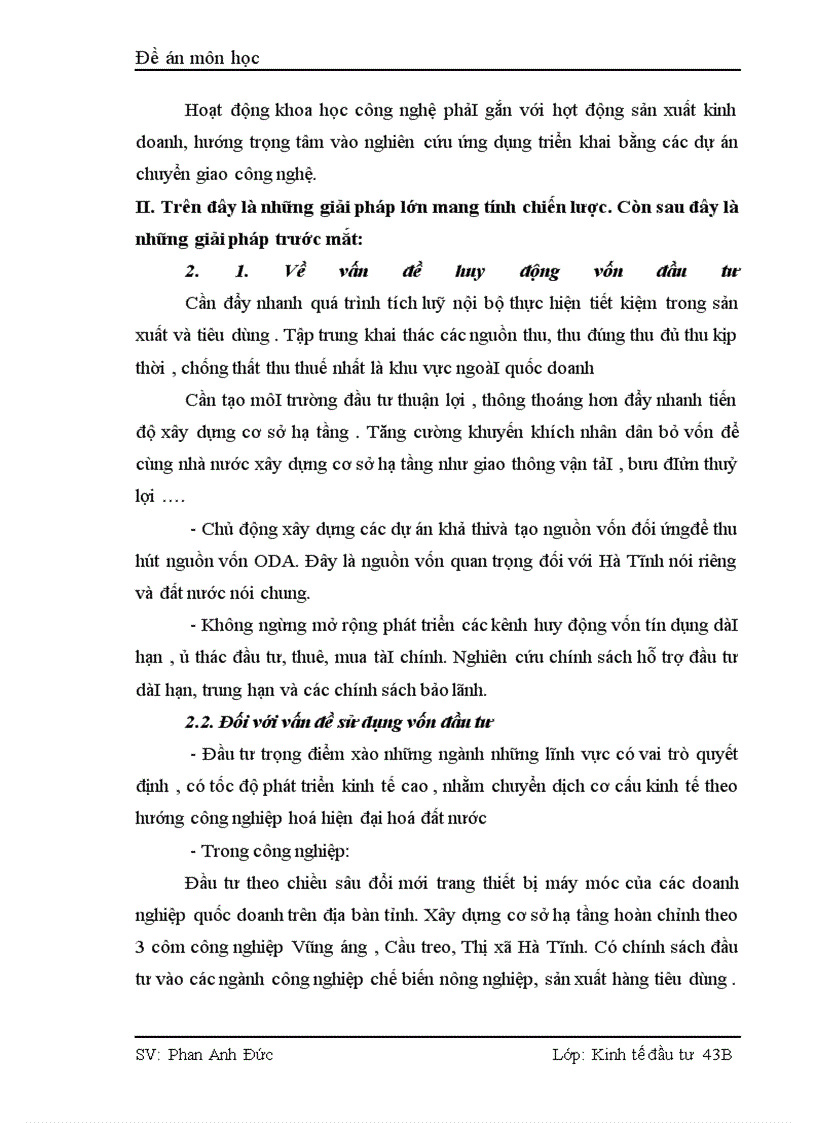 image for page Thực trạng và giải pháp nhằm thu hút và sử dụng vốn đầu tư có hiệu quả tại Hà Tĩnh