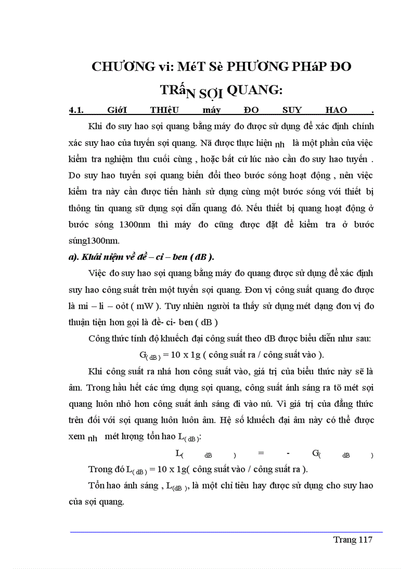 image for page Một số phương pháp đo trên sợi quang