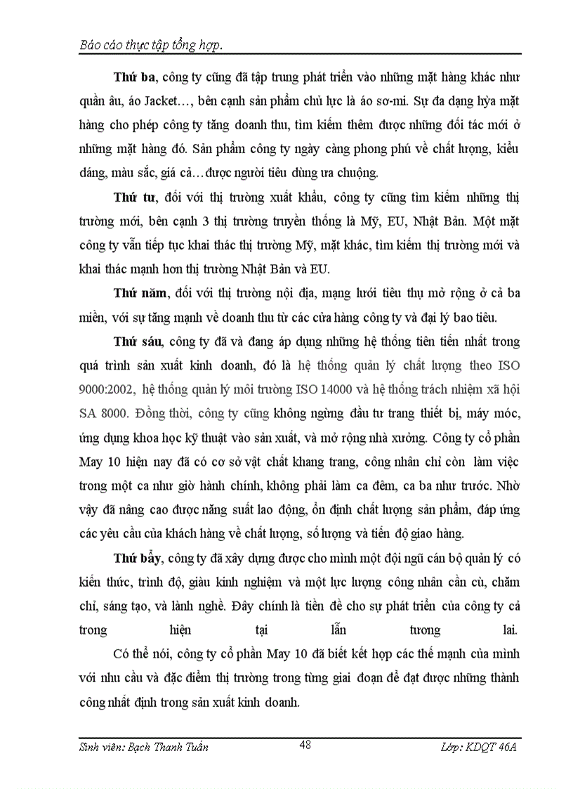 image for page Phát triển hoạt động kinh doanh của công ty cổ phần May 10.