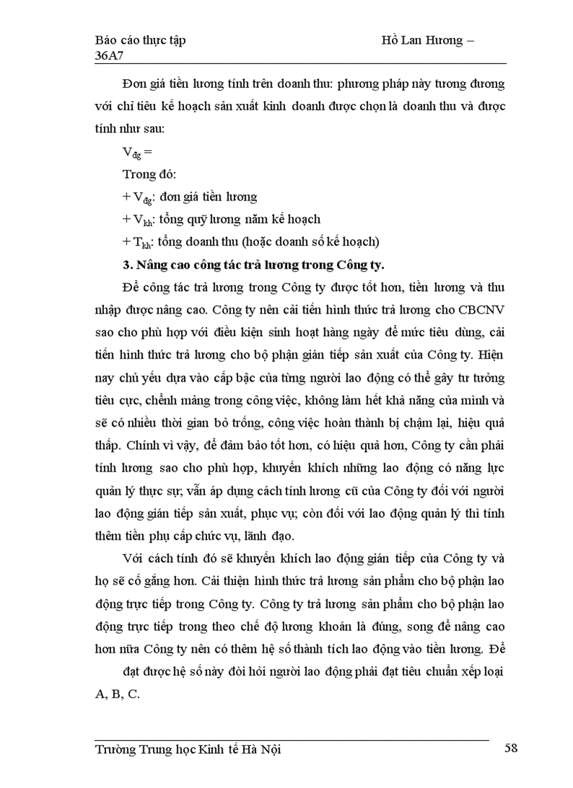 image for page Một số ý kiến nhằm hoàn thành công tác tổ chức và quản lý tiền lương tại Công ty bia Việt Hà