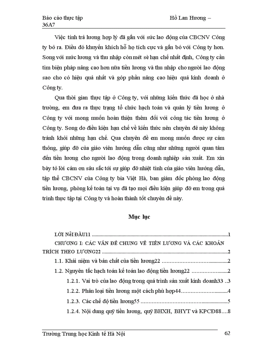 image for page Một số ý kiến nhằm hoàn thành công tác tổ chức và quản lý tiền lương tại Công ty bia Việt Hà