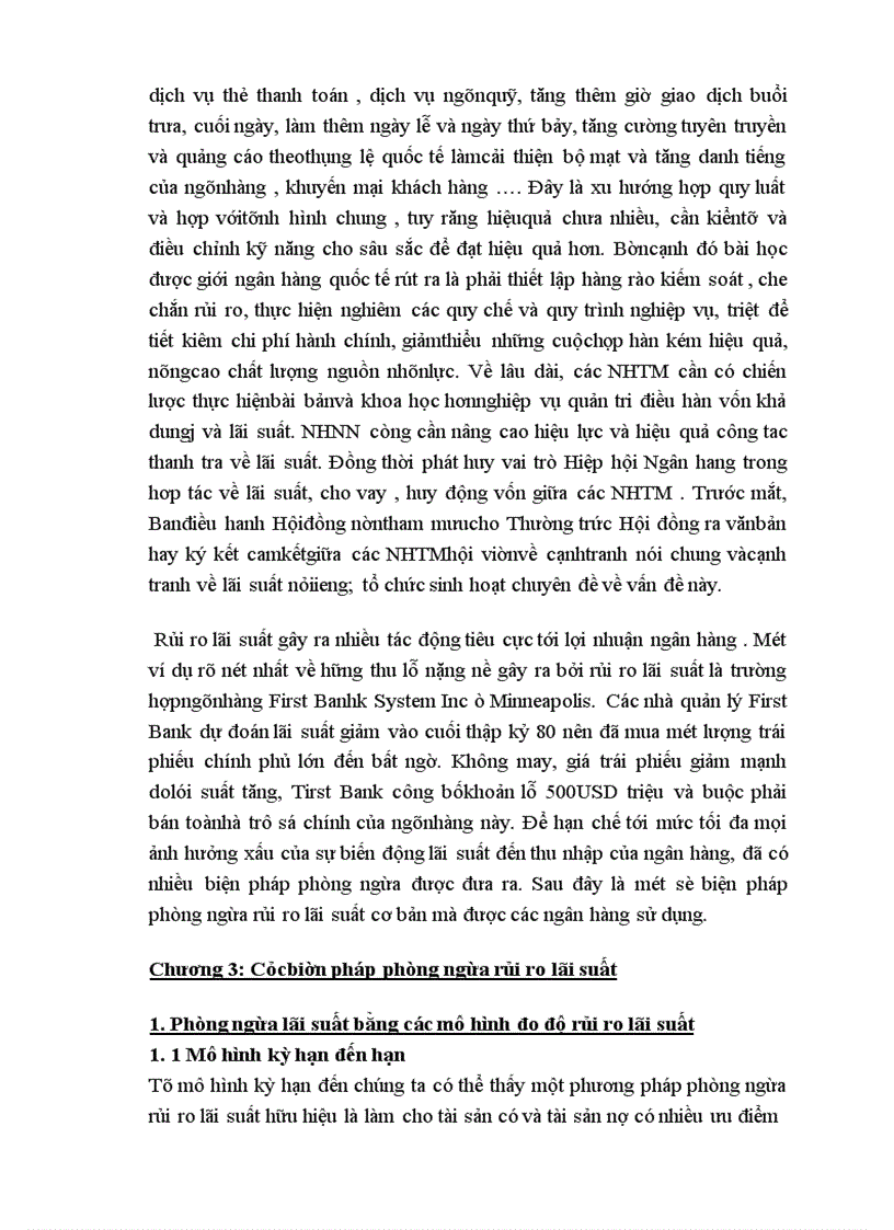 image for page Rủi ro lãi suất trong hệ thống kinh doanh ngân hàng và các giải pháp phòng ngừa