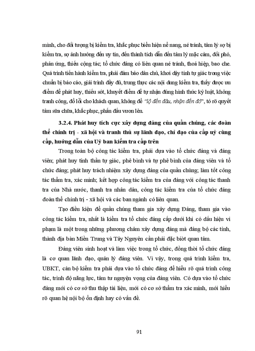 image for page Kiểm tra tổ chức Đảng khi có dấu hiệu vi phạm nhằm củng cố hệ thống chính trị ở các tỉnh Duyên hải Miền Trung và Tây Nguyên hiện nay