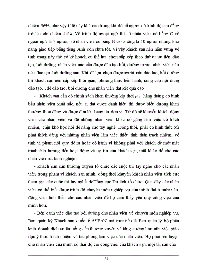 image for page Thực trạng và giải pháp nhằm nâng cao hiệu quả kinh doanh dịch vụ ăn uống tại Khách sạn quốc tế ASEAN