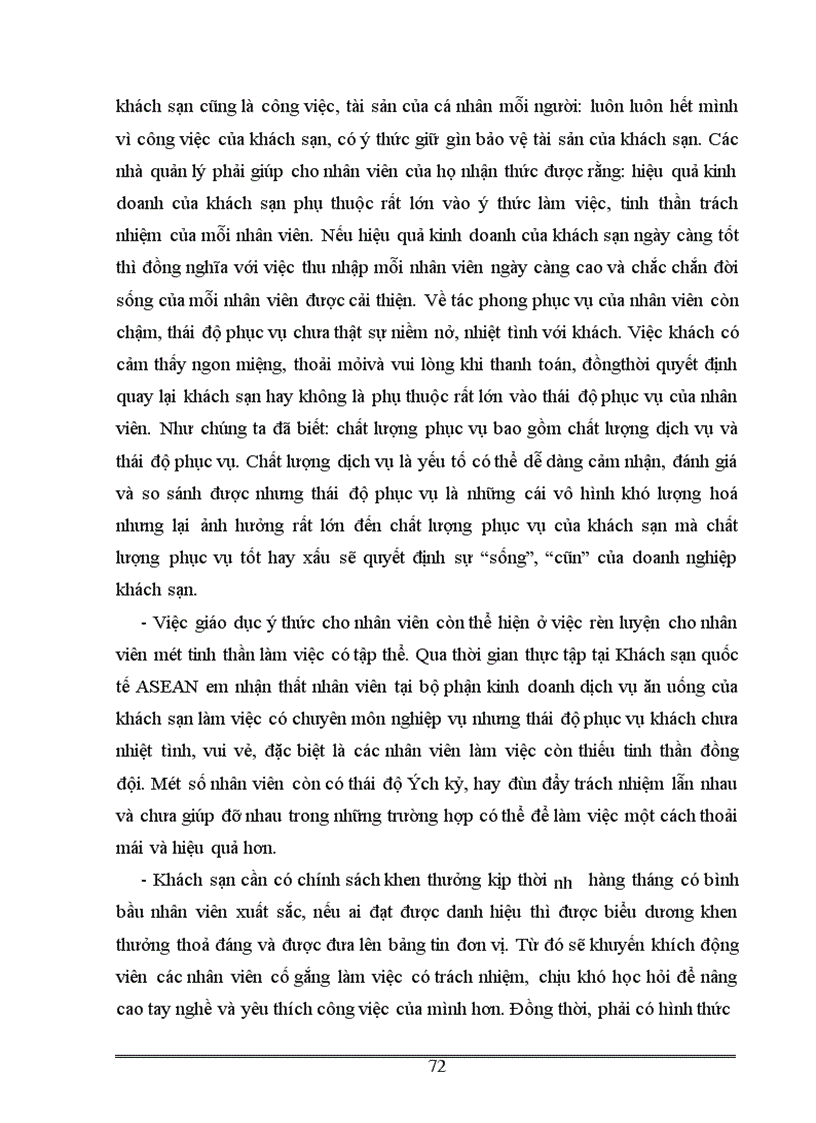 image for page Thực trạng và giải pháp nhằm nâng cao hiệu quả kinh doanh dịch vụ ăn uống tại Khách sạn quốc tế ASEAN