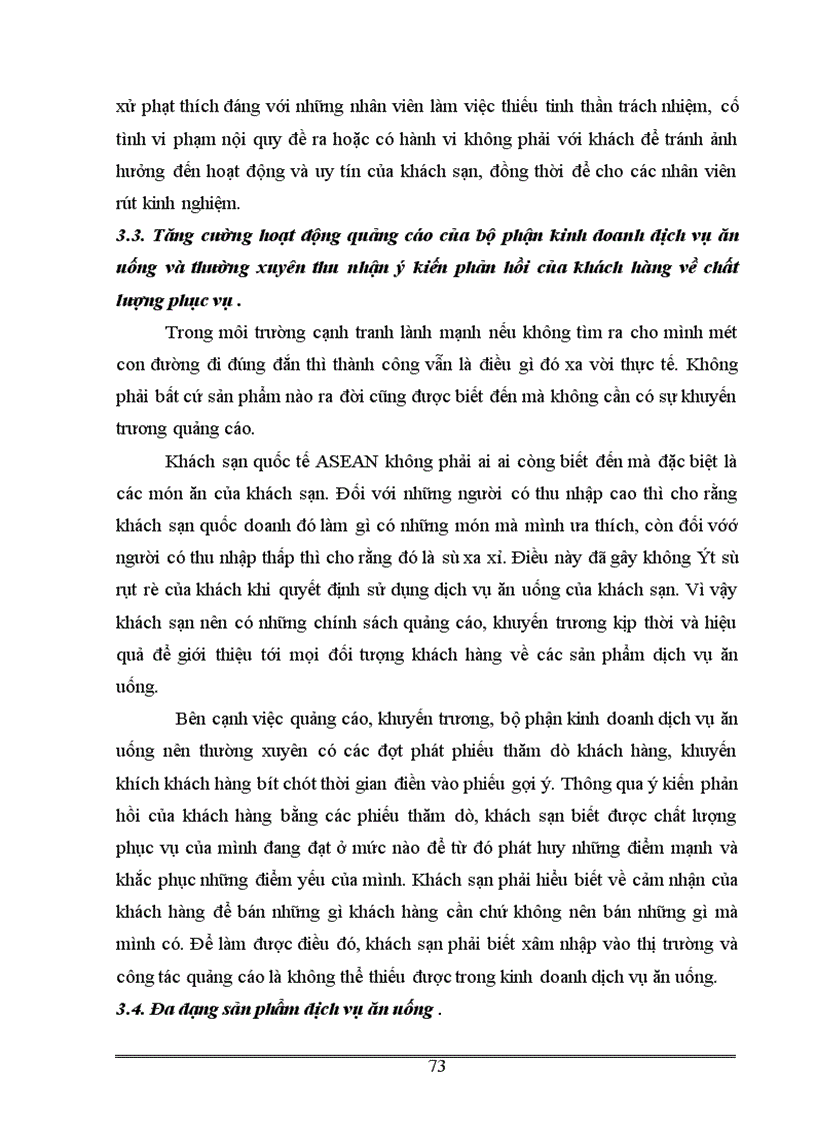 image for page Thực trạng và giải pháp nhằm nâng cao hiệu quả kinh doanh dịch vụ ăn uống tại Khách sạn quốc tế ASEAN