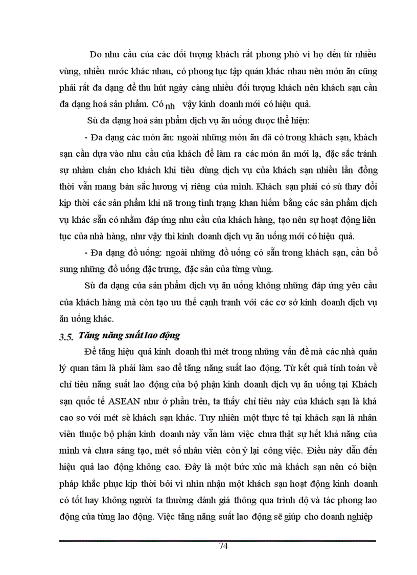 image for page Thực trạng và giải pháp nhằm nâng cao hiệu quả kinh doanh dịch vụ ăn uống tại Khách sạn quốc tế ASEAN