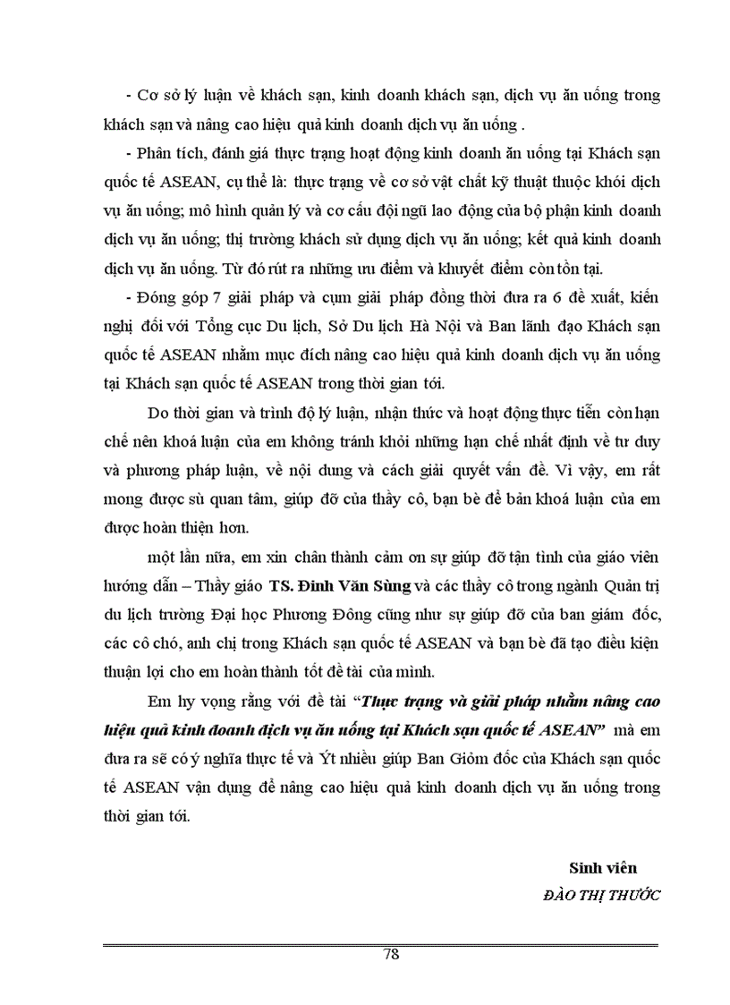 image for page Thực trạng và giải pháp nhằm nâng cao hiệu quả kinh doanh dịch vụ ăn uống tại Khách sạn quốc tế ASEAN