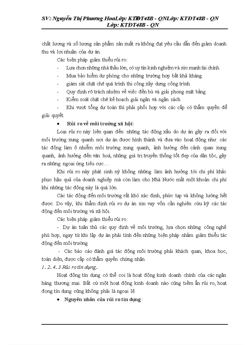 image for page Rủi ro và đánh giá rủi ro trong thẩm định dự án vay vốn tại ngân hàng TMCP ngoại thương Hà Nội
