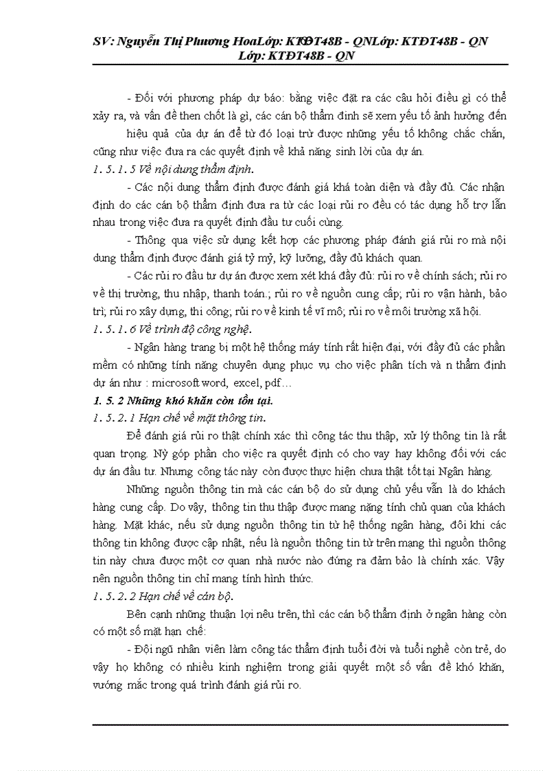 image for page Rủi ro và đánh giá rủi ro trong thẩm định dự án vay vốn tại ngân hàng TMCP ngoại thương Hà Nội