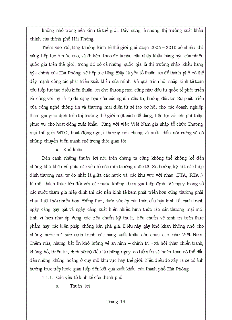 image for page Phát triển các mặt hàng xuất khẩu của thành phố Hải Phòng giai đoạn 2006 – 2010