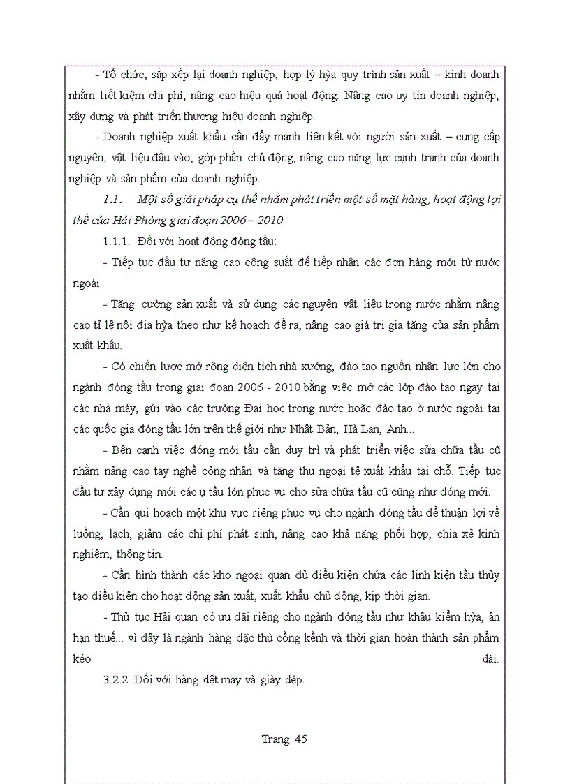 image for page Phát triển các mặt hàng xuất khẩu của thành phố Hải Phòng giai đoạn 2006 – 2010