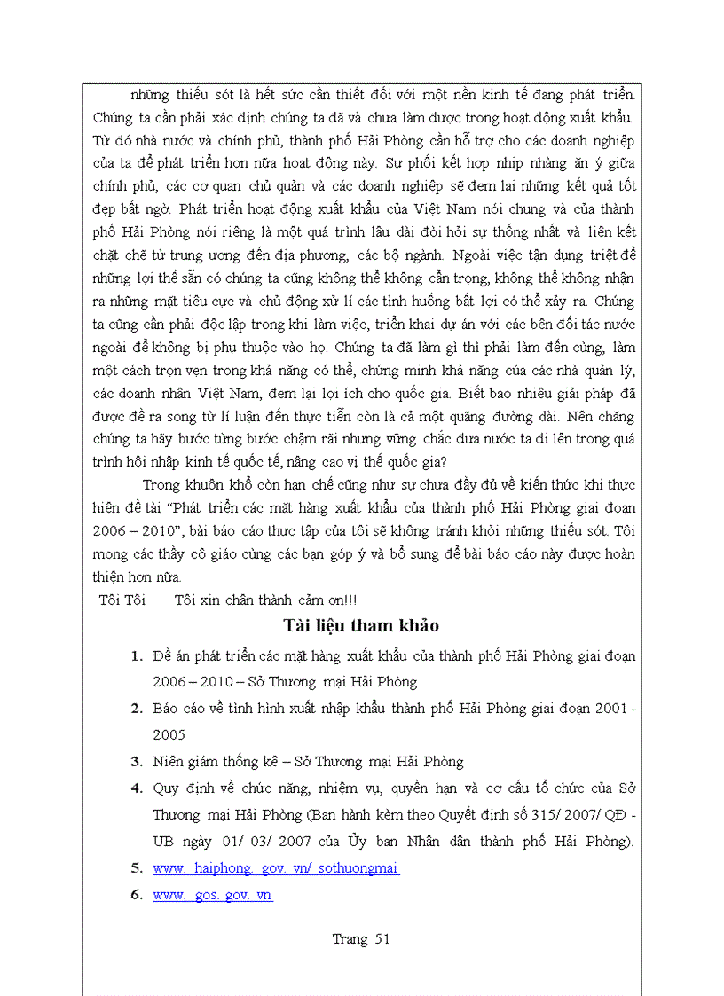 image for page Phát triển các mặt hàng xuất khẩu của thành phố Hải Phòng giai đoạn 2006 – 2010