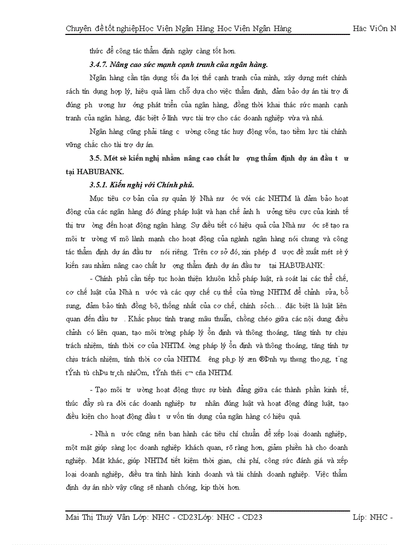 image for page Một số giải pháp và kiến nghị nhằm nâng cao chất lượng thẩm định DAĐT tại Ngân hàng Thương mại Cổ phần Nhà Hà Nội – Chi nhánh Cầu Giấy
