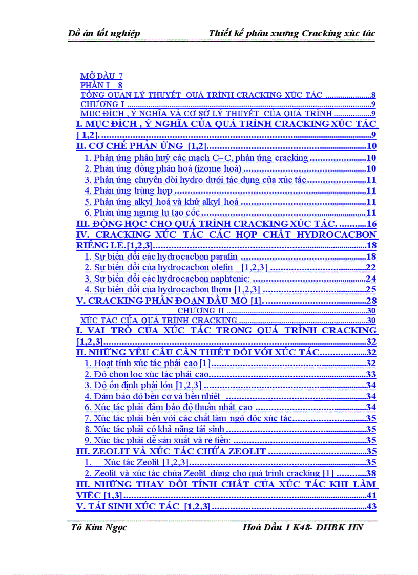image for page Thiết kế phân xưởng Cracking xúc tác