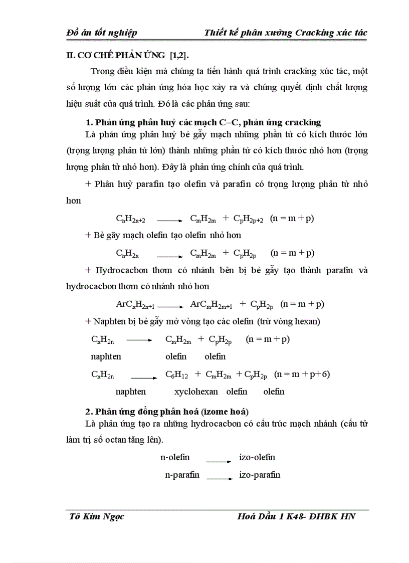 image for page Thiết kế phân xưởng Cracking xúc tác