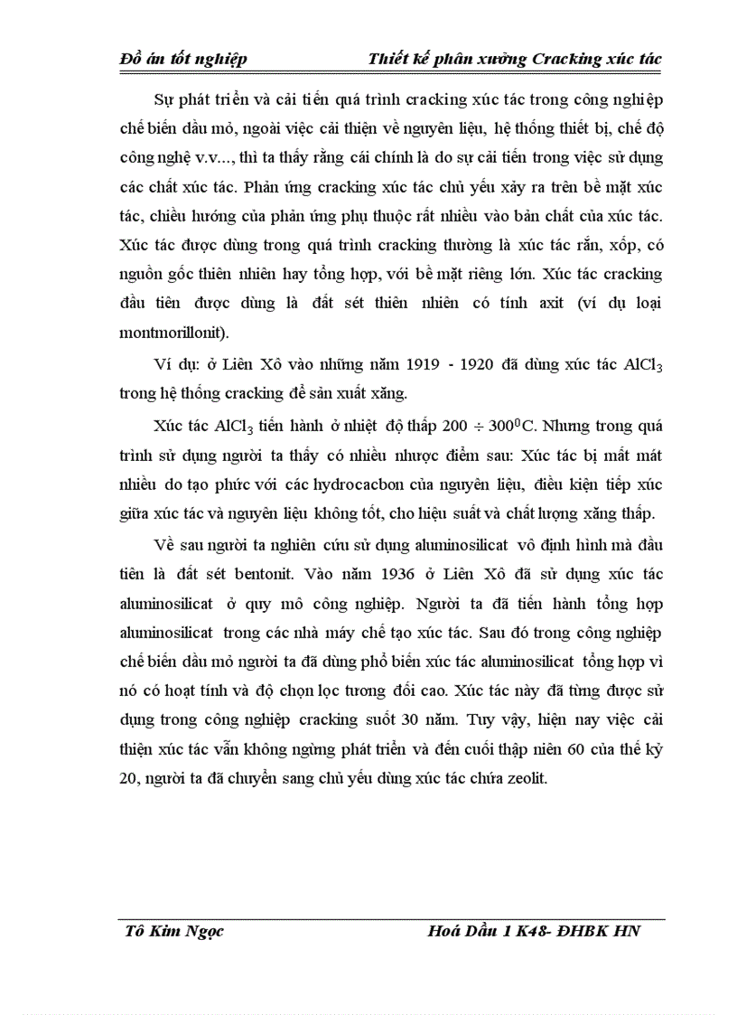 image for page Thiết kế phân xưởng Cracking xúc tác