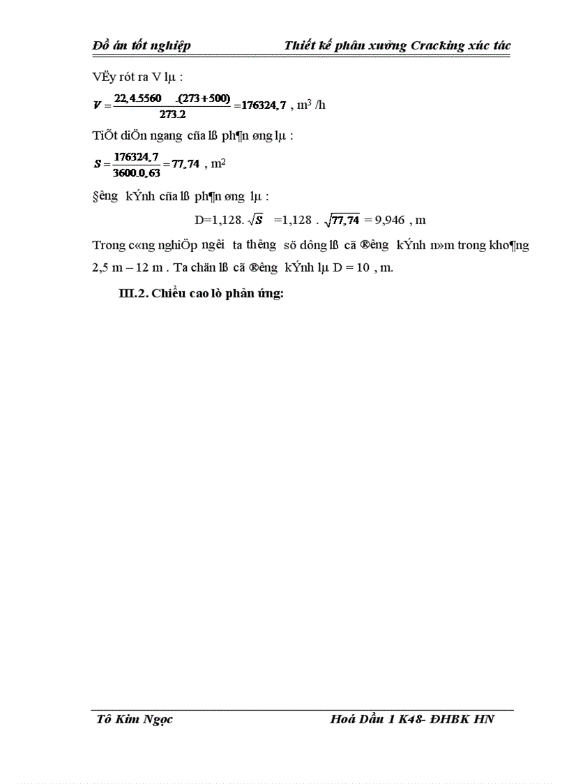 image for page Thiết kế phân xưởng Cracking xúc tác