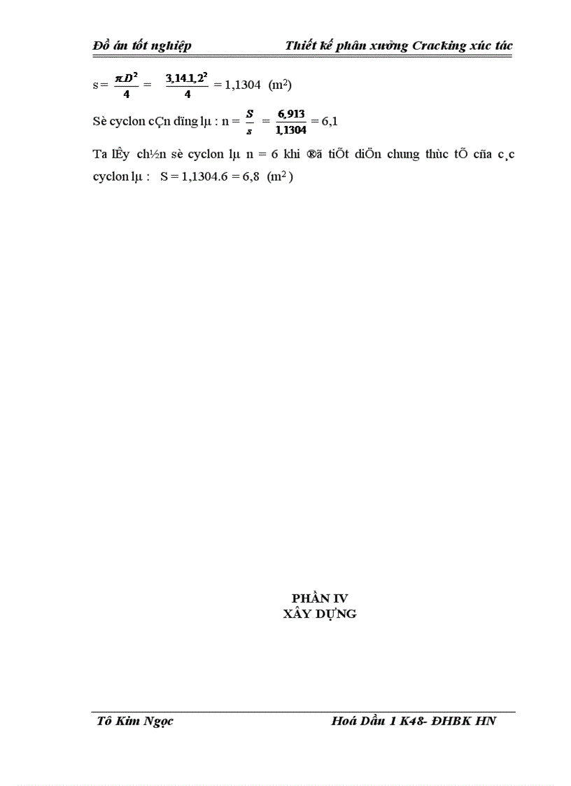 image for page Thiết kế phân xưởng Cracking xúc tác