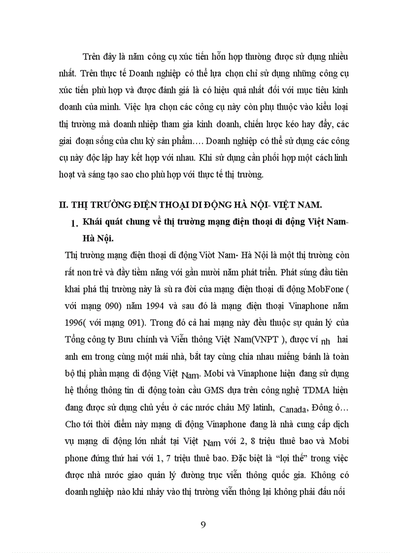 image for page Đánh giá hoạt động xúc tiến hỗn hợp của s-fone trong năm 2005 tại hà nội.