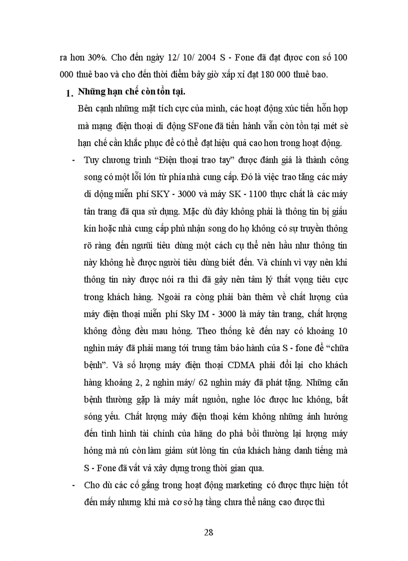 image for page Đánh giá hoạt động xúc tiến hỗn hợp của s-fone trong năm 2005 tại hà nội.