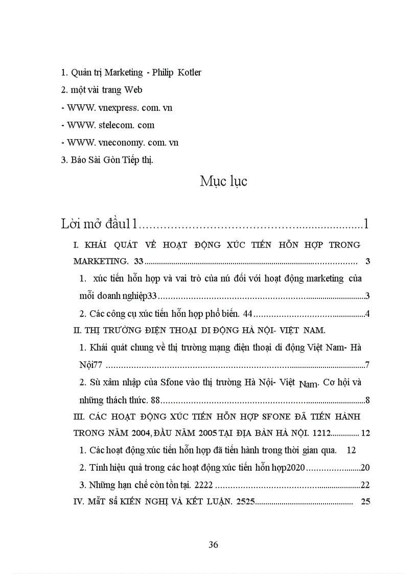 image for page Đánh giá hoạt động xúc tiến hỗn hợp của s-fone trong năm 2005 tại hà nội.