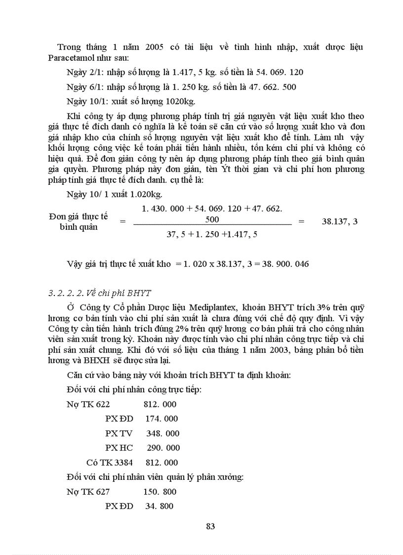 image for page Hoàn thiện công tác hạch toán chi phí sản xuất và tính giá thành tại Công ty Cổ phần Dược liệu Mediplantex