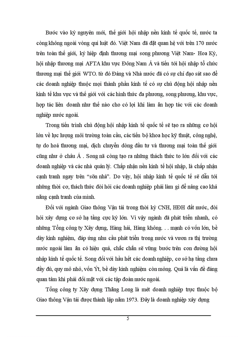 image for page Đầu tư nâng cao năng lực cạnh tranh của Tổng công ty Xây dựng Thăng Long