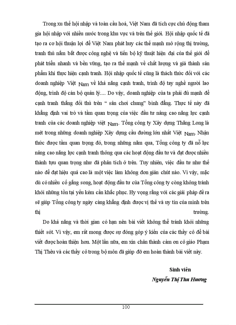 image for page Đầu tư nâng cao năng lực cạnh tranh của Tổng công ty Xây dựng Thăng Long