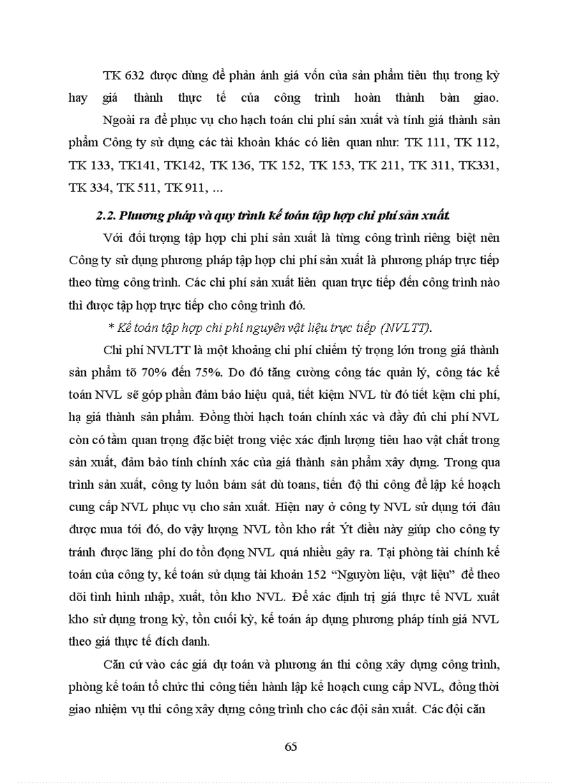 image for page Hoàn thiện công tác kế toán chi phí sản xuất và tính giá thành sản phẩm xây lắp ở Công ty xây dựng công trình 136