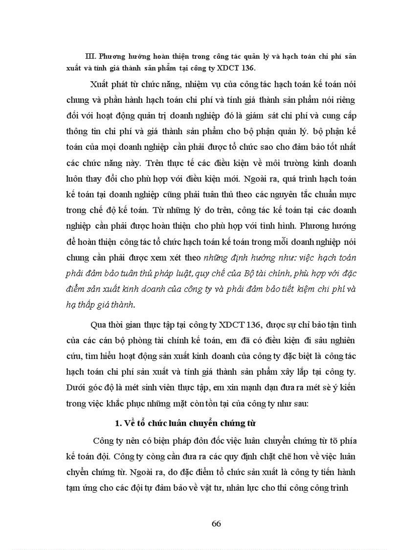 image for page Hoàn thiện công tác kế toán chi phí sản xuất và tính giá thành sản phẩm xây lắp ở Công ty xây dựng công trình 136