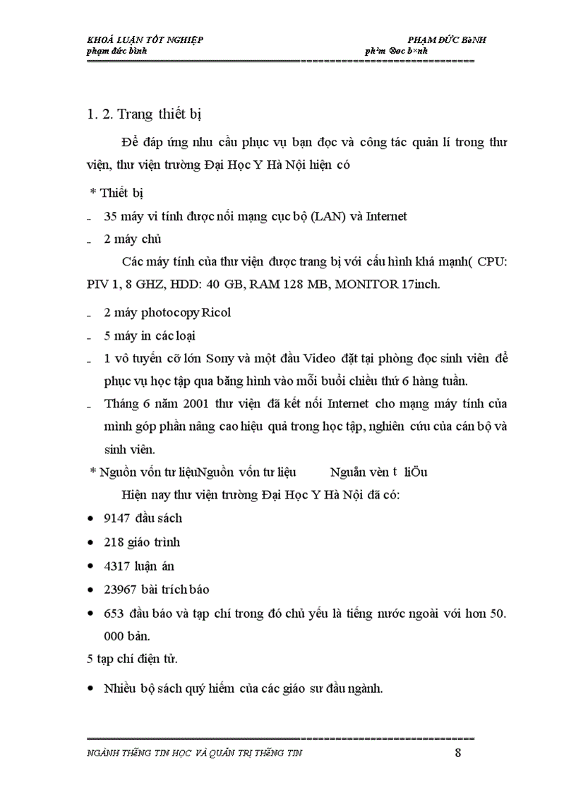 image for page Ứng dụng công nghệ thông tin trong thư viện trường Đại Học Y Hà Nội