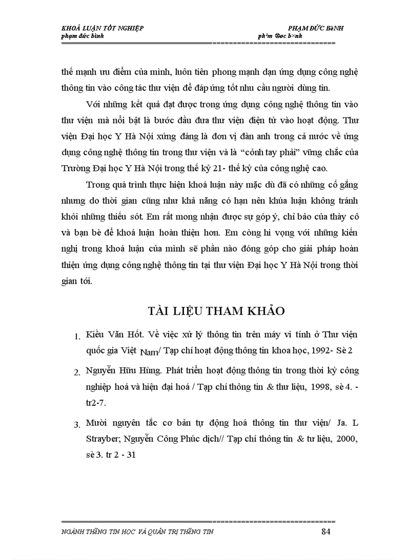 image for page Ứng dụng công nghệ thông tin trong thư viện trường Đại Học Y Hà Nội
