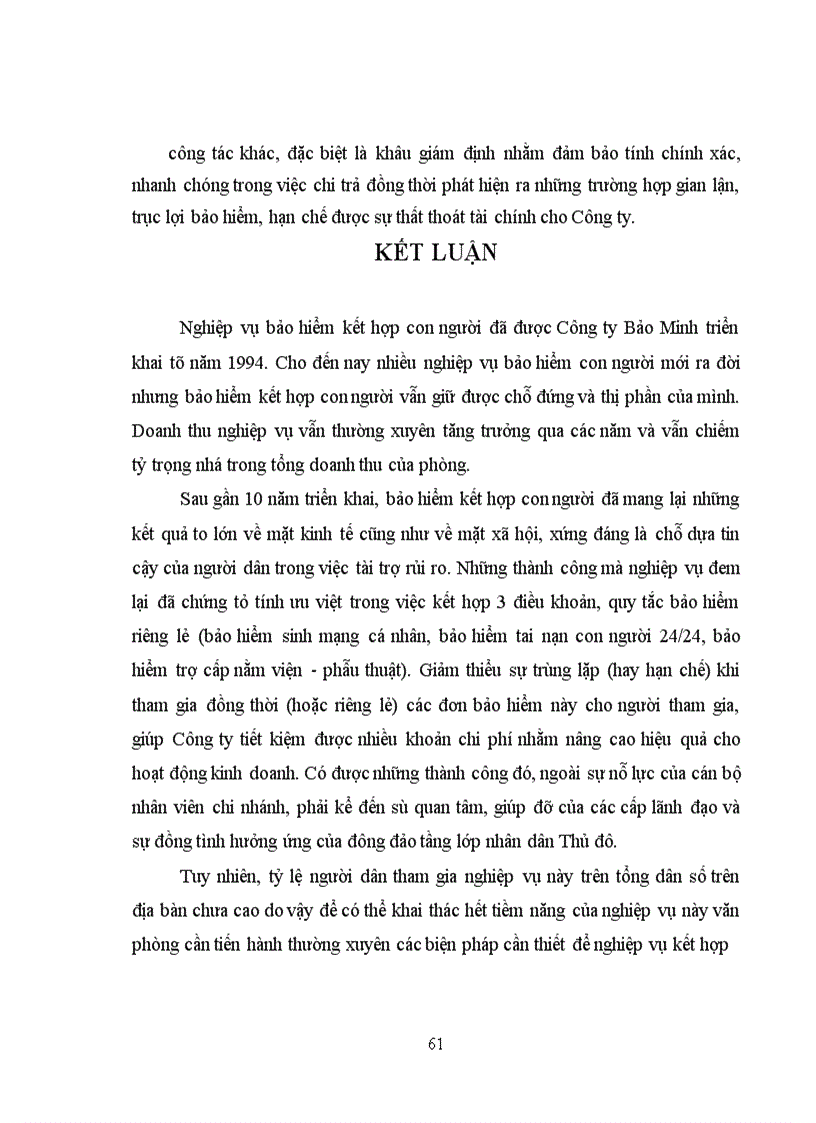 image for page Bảo hiểm kết hợp con người - thực trạng và giải pháp nhằm thúc đẩy sự phát triển của nghiệp vụ tại phòng bảo hiểm khu vực 6 - Chi nhánh Bảo Minh Hà Nội