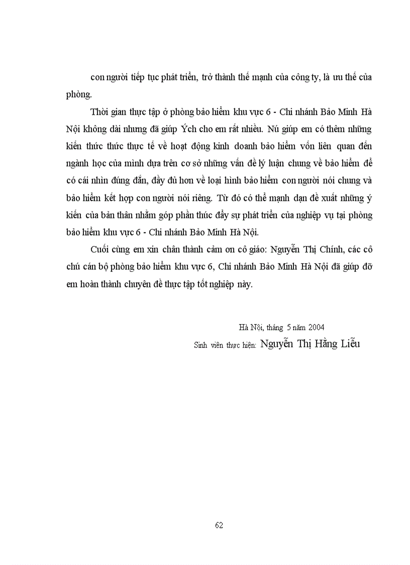 image for page Bảo hiểm kết hợp con người - thực trạng và giải pháp nhằm thúc đẩy sự phát triển của nghiệp vụ tại phòng bảo hiểm khu vực 6 - Chi nhánh Bảo Minh Hà Nội