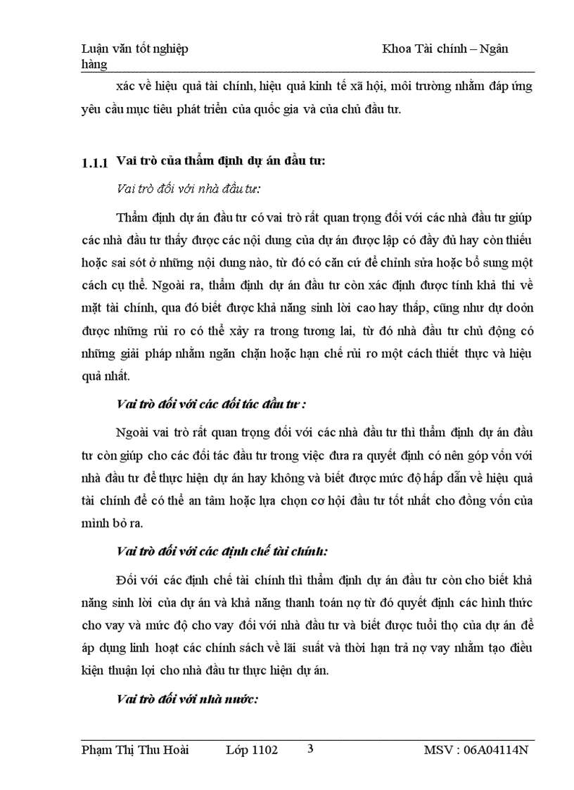 image for page Thực trạng và giải pháp nâng cao chất lượng thẩm định DAĐT tại Chi nhánh NHNo&PTNT huyện Hưng Hà