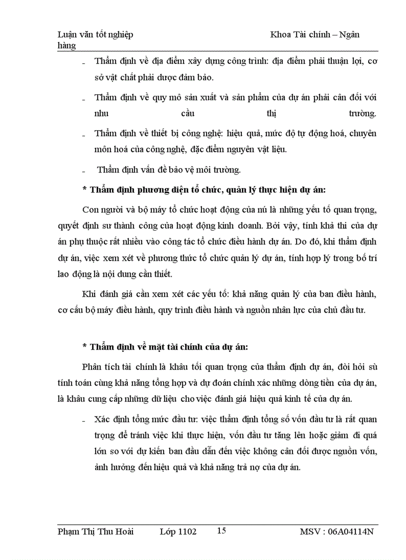 image for page Thực trạng và giải pháp nâng cao chất lượng thẩm định DAĐT tại Chi nhánh NHNo&PTNT huyện Hưng Hà