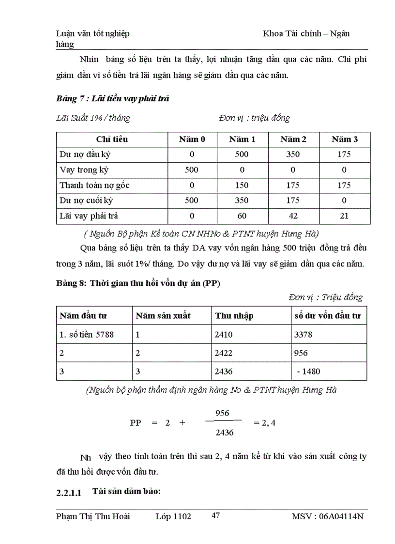 image for page Thực trạng và giải pháp nâng cao chất lượng thẩm định DAĐT tại Chi nhánh NHNo&PTNT huyện Hưng Hà