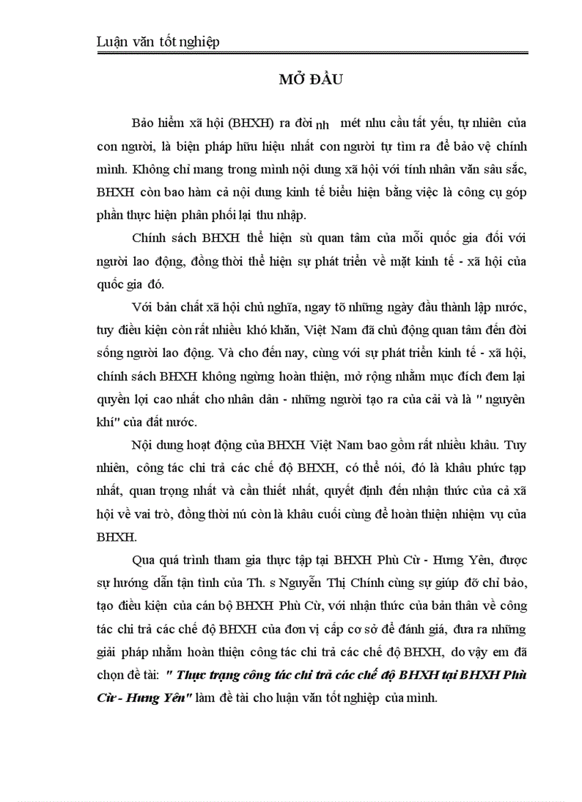 image for page Thực trạng công tác chi trả các chế độ BHXH tại BHXH Phù Cừ-Hưng Yên