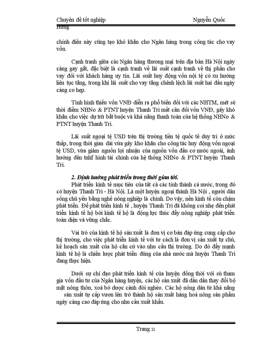 image for page Một số giải pháp nhằm nâng cao hiệu quả của kế toán cho vay tại NHNo&PTNT huyện Thanh Trì - Hà Nội