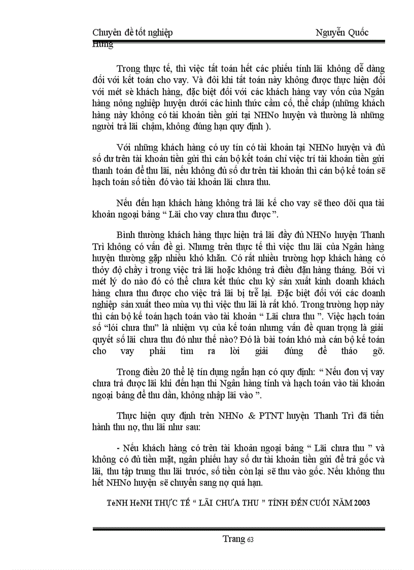 image for page Một số giải pháp nhằm nâng cao hiệu quả của kế toán cho vay tại NHNo&PTNT huyện Thanh Trì - Hà Nội