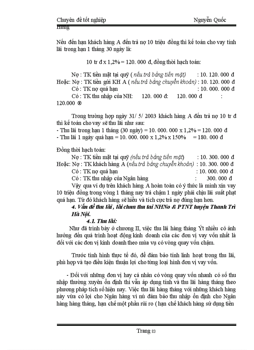 image for page Một số giải pháp nhằm nâng cao hiệu quả của kế toán cho vay tại NHNo&PTNT huyện Thanh Trì - Hà Nội