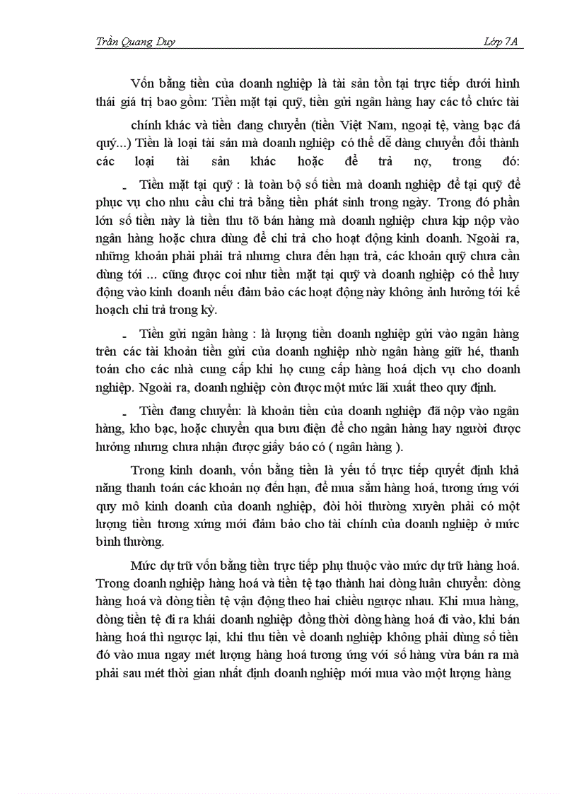 image for page Một số giải pháp nhằm nâng cao hiệu quả quản lý và sử dụng vốn lưu động tại Công ty TNHH Vĩnh Thịnh