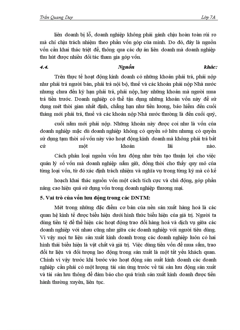 image for page Một số giải pháp nhằm nâng cao hiệu quả quản lý và sử dụng vốn lưu động tại Công ty TNHH Vĩnh Thịnh
