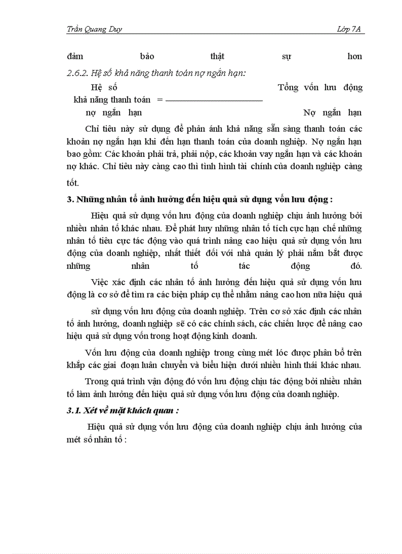 image for page Một số giải pháp nhằm nâng cao hiệu quả quản lý và sử dụng vốn lưu động tại Công ty TNHH Vĩnh Thịnh