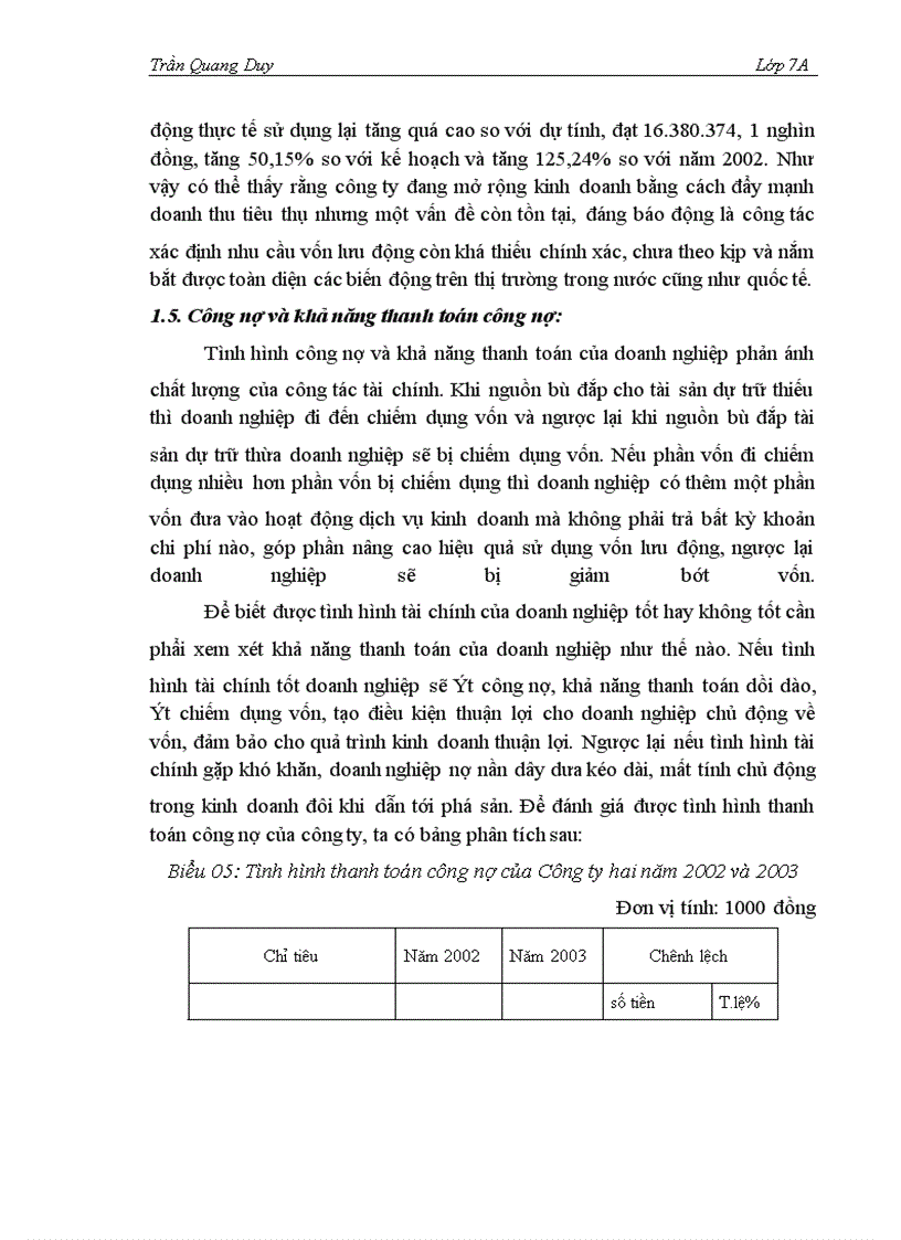 image for page Một số giải pháp nhằm nâng cao hiệu quả quản lý và sử dụng vốn lưu động tại Công ty TNHH Vĩnh Thịnh