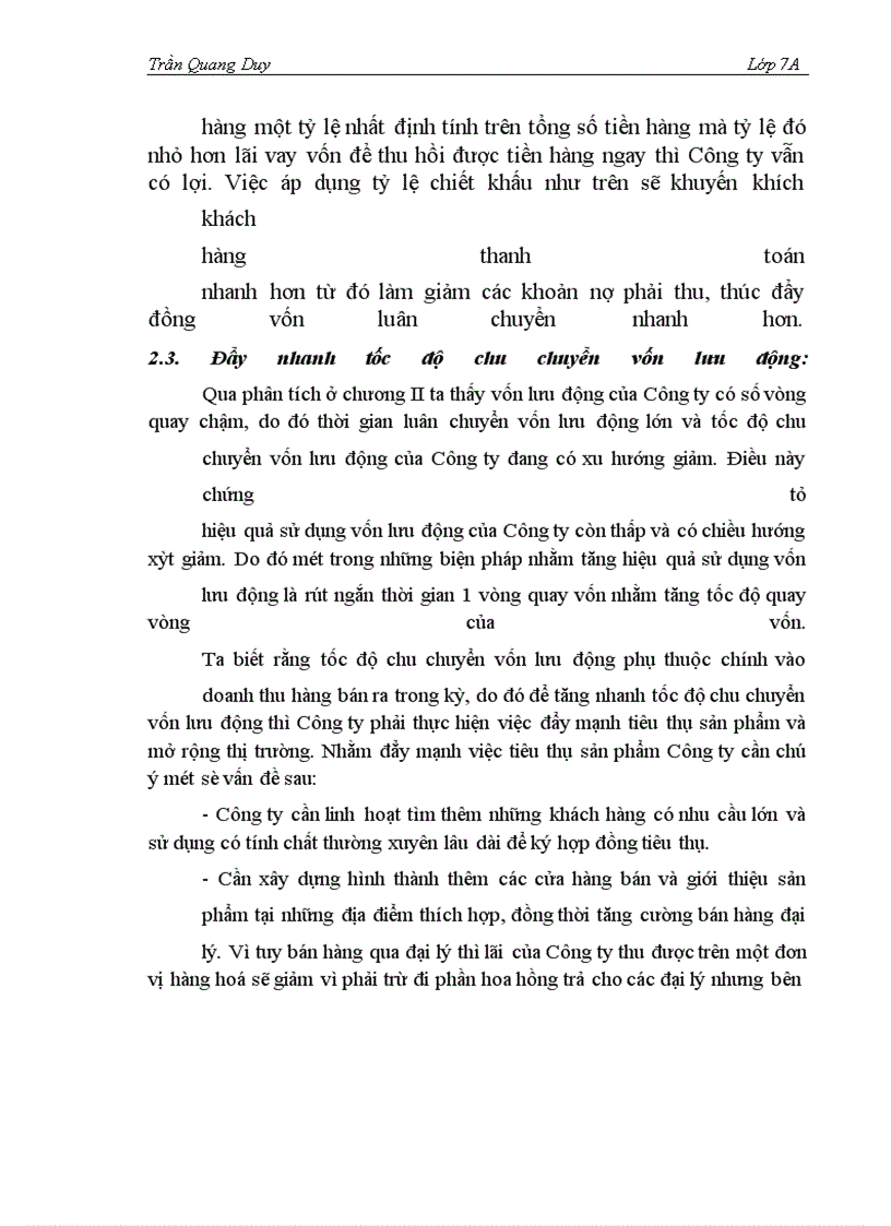 image for page Một số giải pháp nhằm nâng cao hiệu quả quản lý và sử dụng vốn lưu động tại Công ty TNHH Vĩnh Thịnh