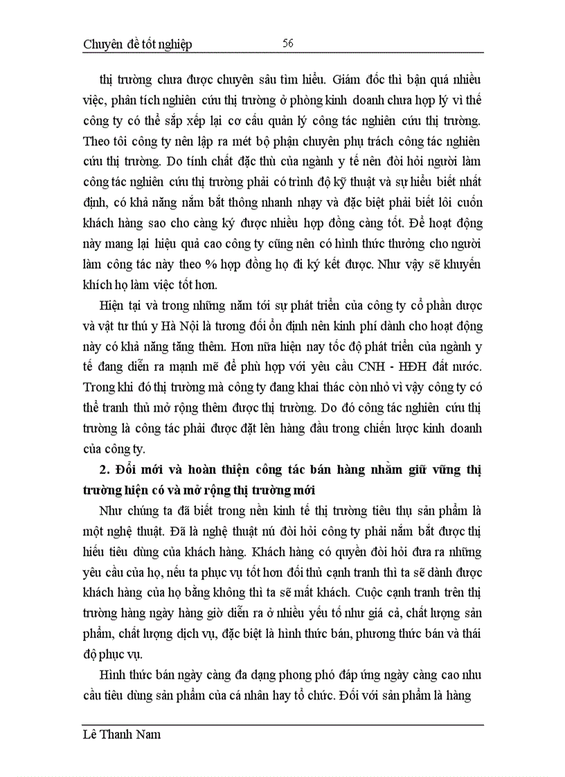 image for page Hoàn thiện hoạt động tiêu thụ thành phẩm của công ty dược và vật tư thú y Hà Nội