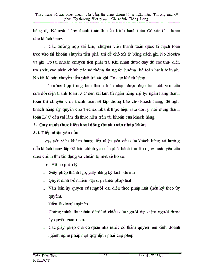 image for page Thực trạng và giải pháp đẩy mạnh hoạt động thanh toán bằng tín dụng chứng từ tại Ngân hàng thương mại cổ phần Kỹ thương Việt Nam – Chi nhánh Thăng Long