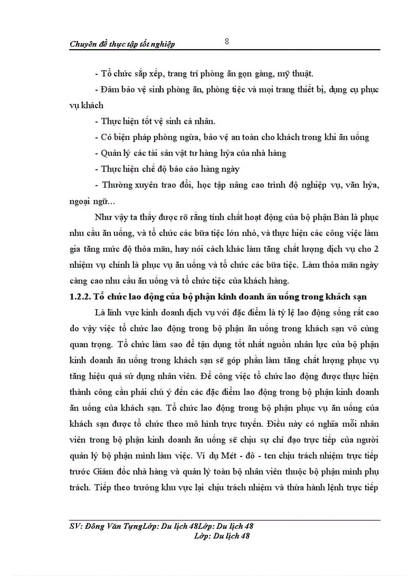 image for page Nâng cao chất lượng dịch vụ trong kinh doanh nhà hàng tại khách sạn Bảo Sơn Hà Nội - Thực trạng, phương hướng và giải pháp